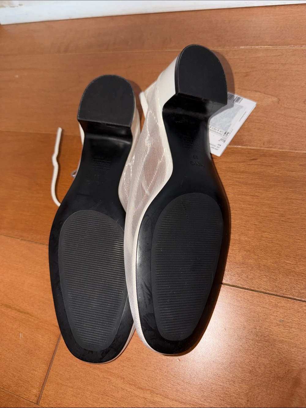 Mango White Sheer Mary Jane Block Heel - Picture 4 of 4